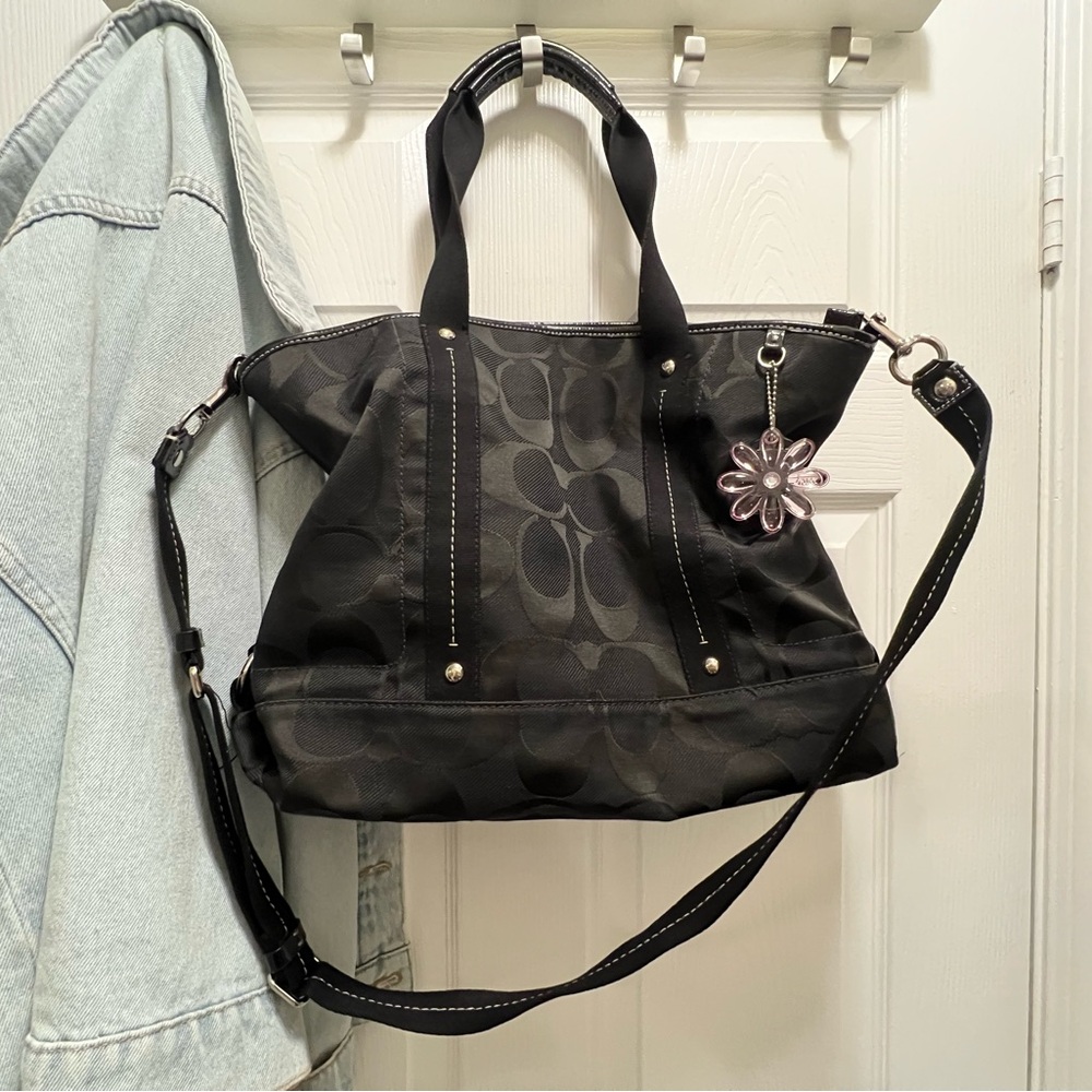 Vintage Coach Bag with Charm